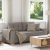 Sofa dwuosobowa, taupe, 140 cm, tkanina