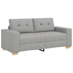 Sofa dwuosobowa, szara chmurowy, 140 cm, tkanina