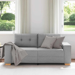 Sofa dwuosobowa, szara chmurowy, 140 cm, tkanina
