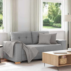 Sofa dwuosobowa, szara chmurowy, 140 cm, tkanina