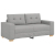 Sofa dwuosobowa, szara chmurowy, 140 cm, tkanina