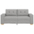 Sofa dwuosobowa, szara chmurowy, 140 cm, tkanina
