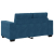Sofa dwuosobowa, niebieska, 120 cm, aksamit