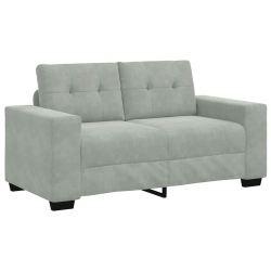 Sofa dwuosobowa Jasnoszara 120 cm Aksamit