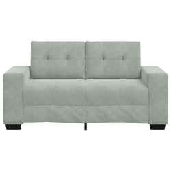 Sofa dwuosobowa Jasnoszara 120 cm Aksamit