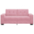 Sofa dwuosobowa, różowa, 140 cm, aksamit