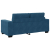 Sofa dwuosobowa, niebieska, 140 cm, aksamit