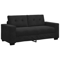 Sofa dwuosobowa czarna 140 cm aksamitna