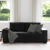 Sofa dwuosobowa czarna 140 cm aksamitna
