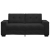 Sofa dwuosobowa czarna 140 cm aksamitna