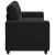 Sofa dwuosobowa czarna 140 cm aksamitna