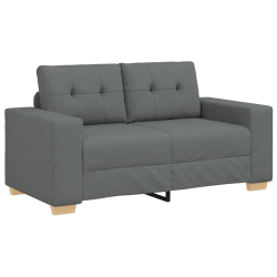 Sofa dwuosobowa, ciemnoszara, 120 cm, tkanina