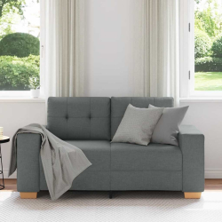 Sofa dwuosobowa, ciemnoszara, 120 cm, tkanina