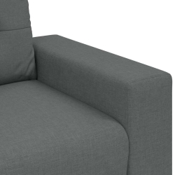 Sofa dwuosobowa, ciemnoszara, 120 cm, tkanina