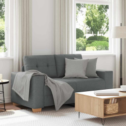 Sofa dwuosobowa, ciemnoszara, 120 cm, tkanina