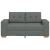 Sofa dwuosobowa, ciemnoszara, 120 cm, tkanina