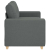 Sofa dwuosobowa, ciemnoszara, 120 cm, tkanina
