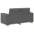 Sofa dwuosobowa, ciemnoszara, 120 cm, tkanina