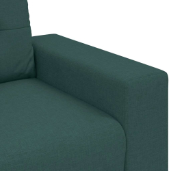 Sofa dwuosobowa, ciemnozielona, 140 cm, tkanina