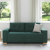 Sofa dwuosobowa, ciemnozielona, 140 cm, tkanina