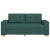Sofa dwuosobowa, ciemnozielona, 140 cm, tkanina