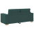 Sofa dwuosobowa, ciemnozielona, 140 cm, tkanina