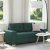 Sofa dwuosobowa, ciemnozielona, 140 cm, tkanina