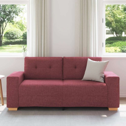 Sofa dwuosobowa, wino czerwone, 140 cm, tkanina