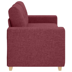 Sofa dwuosobowa, wino czerwone, 140 cm, tkanina