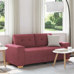 Sofa dwuosobowa, wino czerwone, 140 cm, tkanina