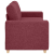 Sofa dwuosobowa, wino czerwone, 140 cm, tkanina