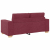 Sofa dwuosobowa, wino czerwone, 140 cm, tkanina