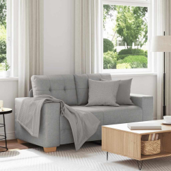 Sofa dwuosobowa, szara chmurowy, 120 cm, tkanina