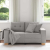 Sofa dwuosobowa, szara chmurowy, 120 cm, tkanina