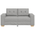 Sofa dwuosobowa, szara chmurowy, 120 cm, tkanina