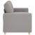 Sofa dwuosobowa, szara chmurowy, 120 cm, tkanina