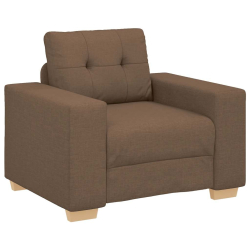 Fotel, brązowy, 59 cm, obity tkaniną