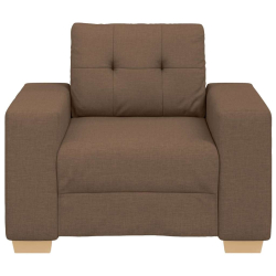 Fotel, brązowy, 59 cm, obity tkaniną