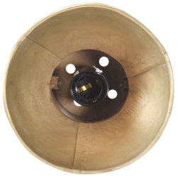 Lampa ścienna w industrialnym stylu, mosiężna, okrągła, E27