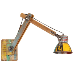 Lampa ścienna w industrialnym stylu, kolorowa, okrągła, E27