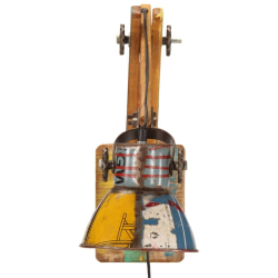 Lampa ścienna w industrialnym stylu, kolorowa, okrągła, E27