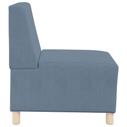 Sofa Fotel Niebieski 55 cm Tkanina Corduroy