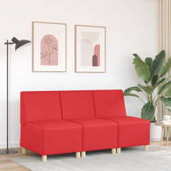 Sofa Fotel Czerwony 55 cm Skóra ekologiczna