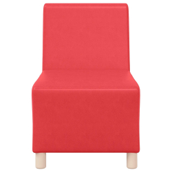 Sofa Fotel Czerwony 55 cm Skóra ekologiczna