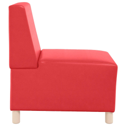 Sofa Fotel Czerwony 55 cm Skóra ekologiczna