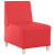 Sofa Fotel Czerwony 55 cm Skóra ekologiczna