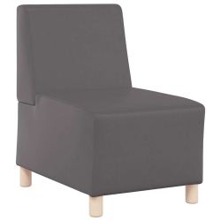Sofa Fotel Szary 55 cm Skóra ekologiczna
