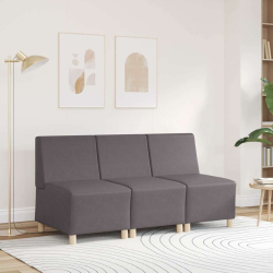 Sofa Fotel Szary 55 cm Skóra ekologiczna