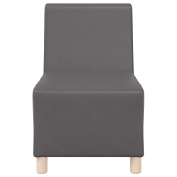 Sofa Fotel Szary 55 cm Skóra ekologiczna