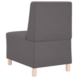 Sofa Fotel Szary 55 cm Skóra ekologiczna